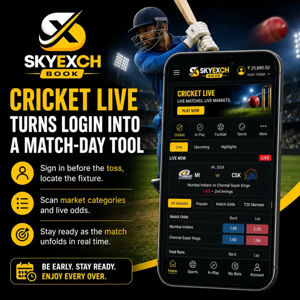 Cricket Live Turns Login Into a Match-Day Tool