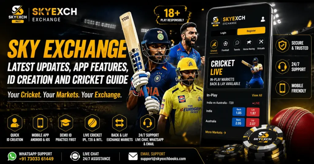 Sky Exchange: Latest Updates, App Features, ID Creation and Cricket Guide