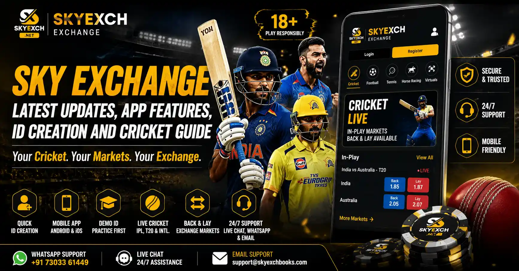 Sky Exchange Latest Updates, App Features, ID Creation and Cricket Guide